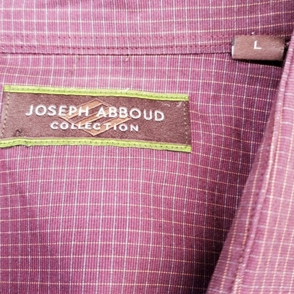 Joseph Abboud plaid button down shirt L - Picture 6 of 9